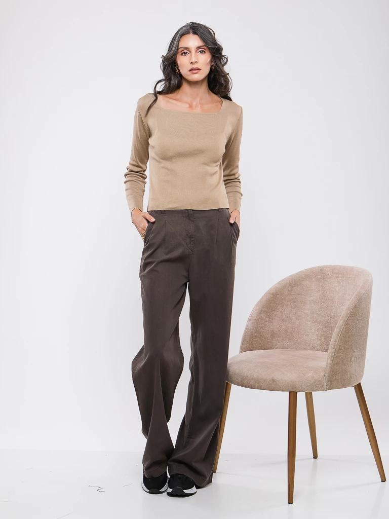 PANTALON LARGE A PINCES