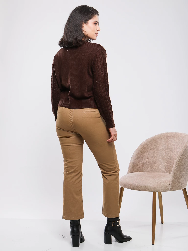 GILET EN MAILLE MANCHES LONGUES