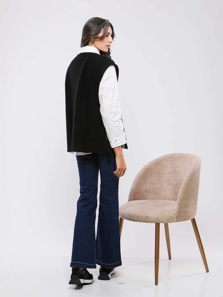 DEBARDEUR EN MAILLE TORSADÉE