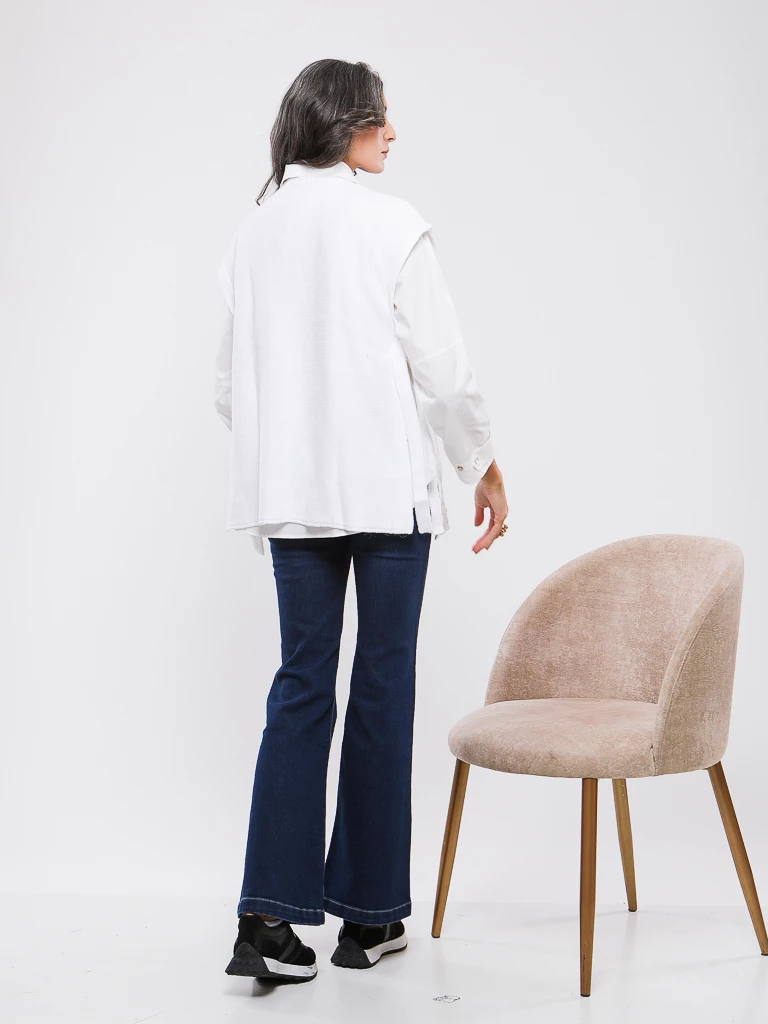 DEBARDEUR EN MAILLE TORSADÉE