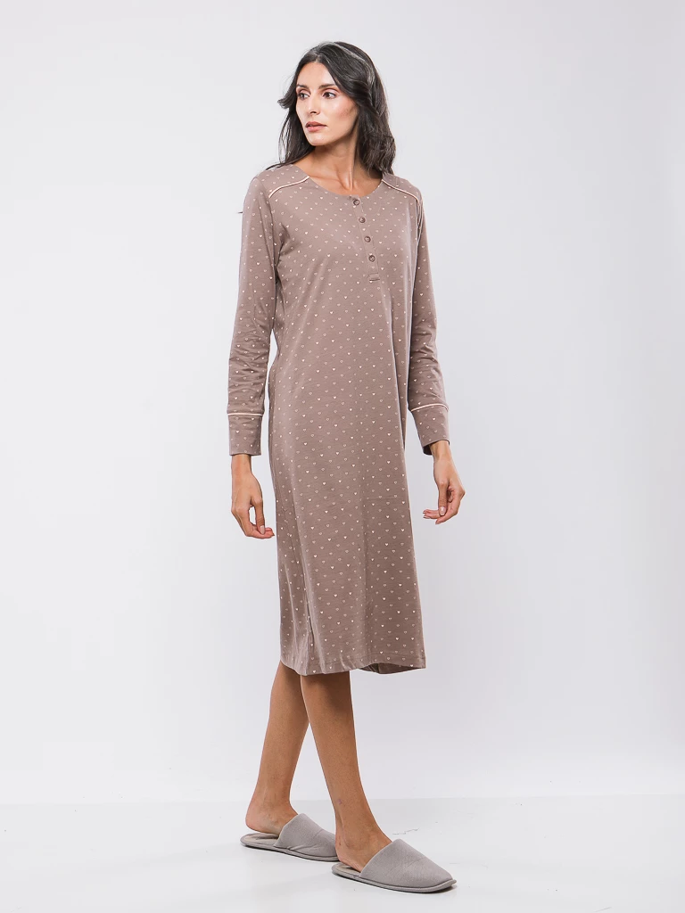 CHEMISE DE NUIT IMPRIME CŒUR