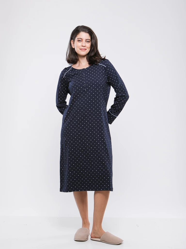 CHEMISE DE NUIT IMPRIME CŒUR