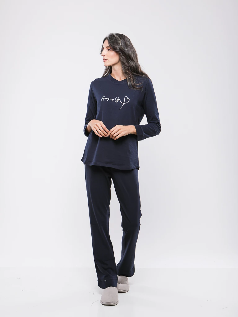 PYJAMA MANCHES LONGUES EN COTON