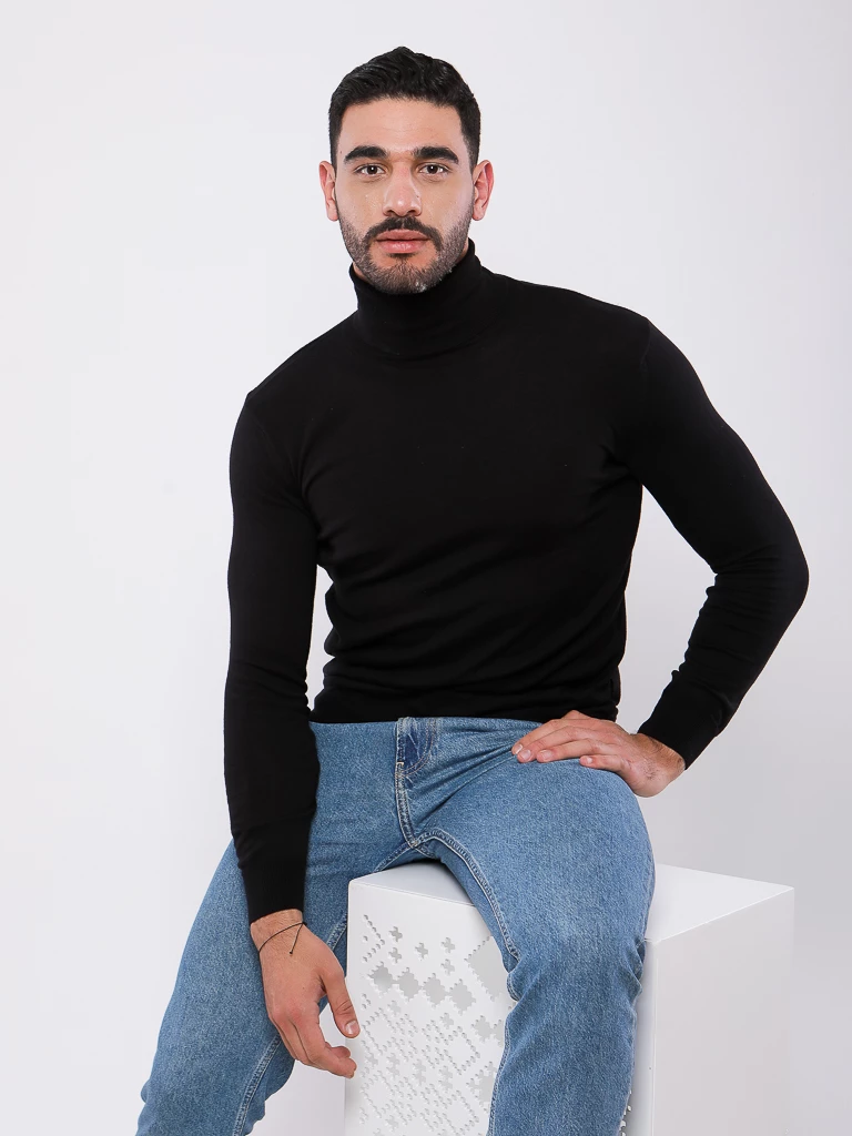 PULL EN MAILLE COL MONTANT