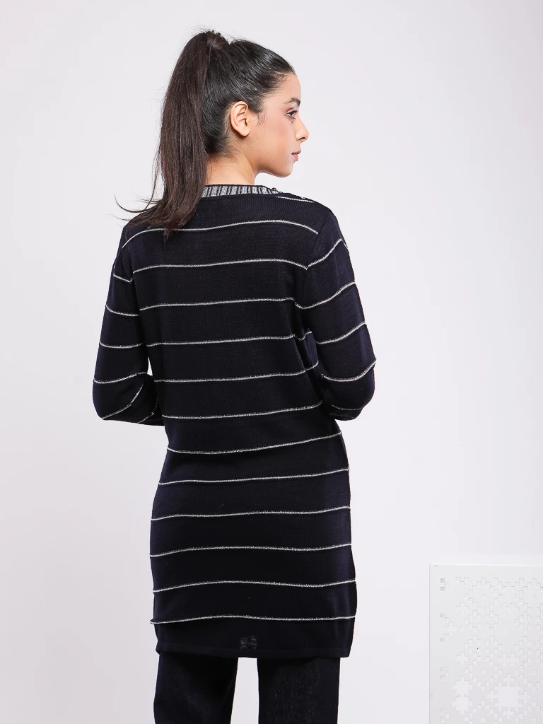 PULL EN MAILLE RAYÉE MANCHES LONGUES