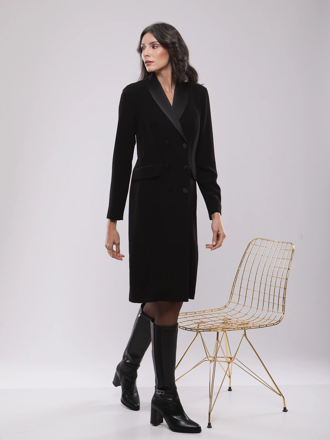 ROBE COUPE DROITE STYLE TAILLEUR