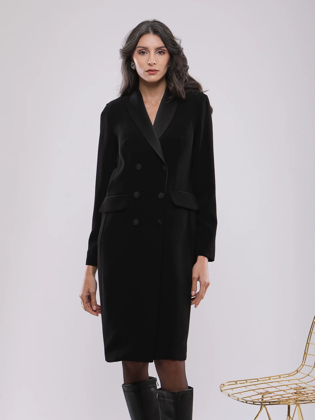 ROBE COUPE DROITE STYLE TAILLEUR