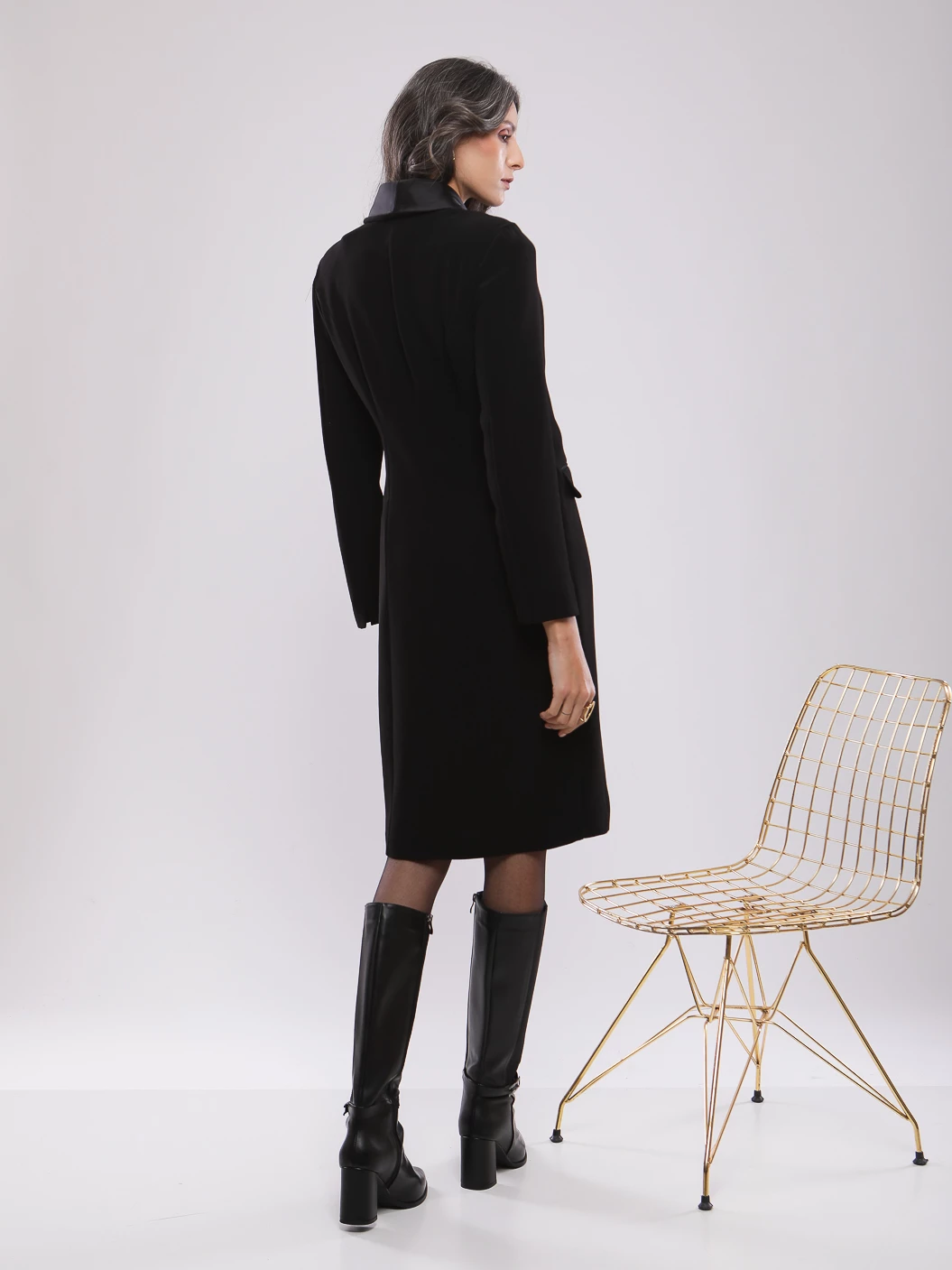 ROBE COUPE DROITE STYLE TAILLEUR