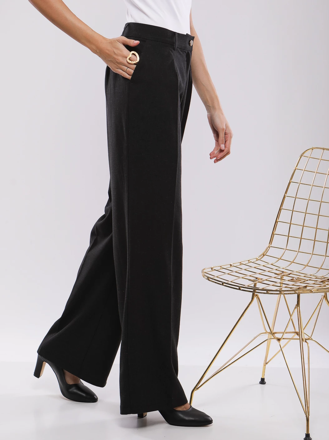 PANTALON LARGE TAILLE HAUTE