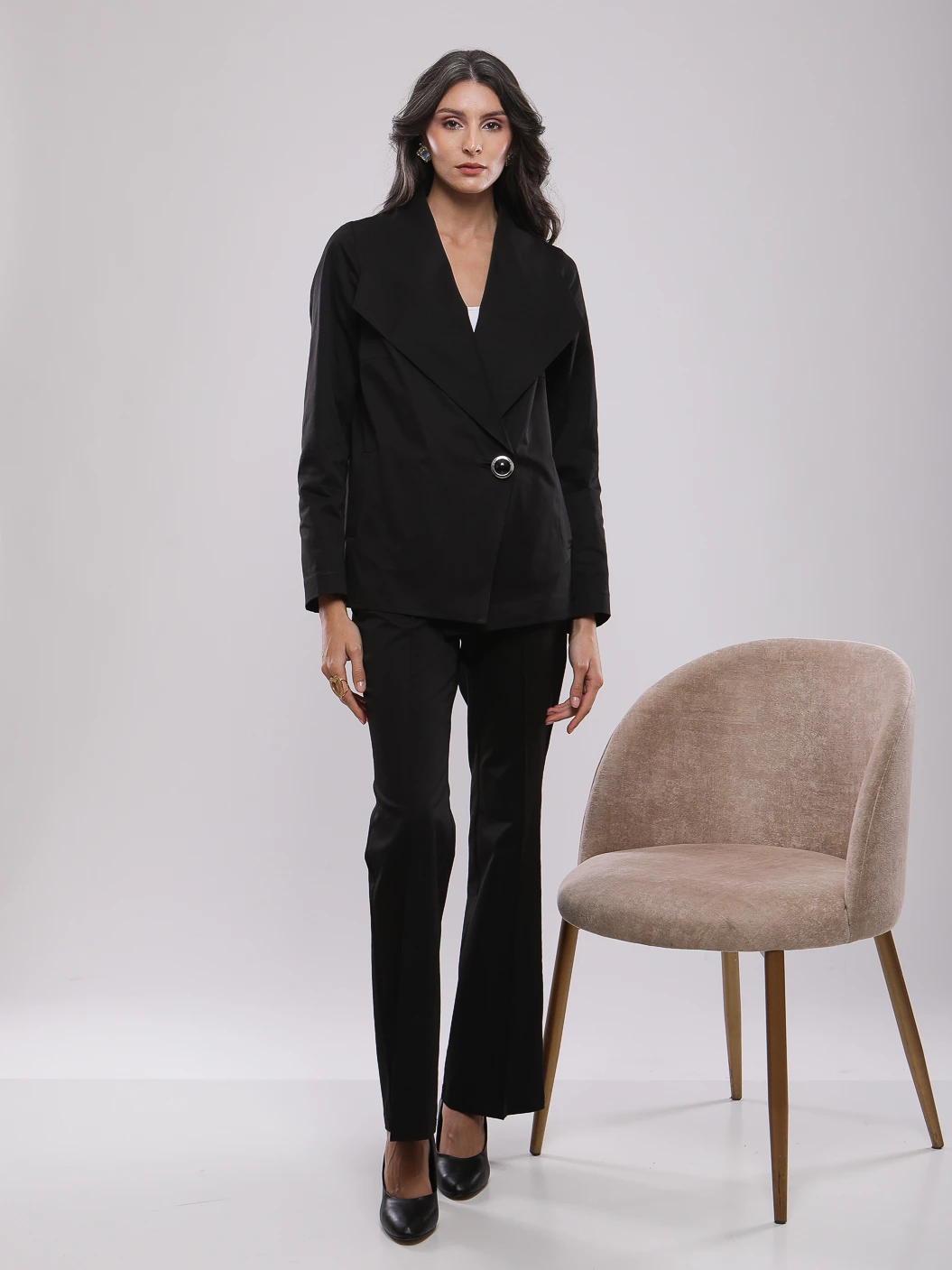 VESTE COL A REVERS LARGE