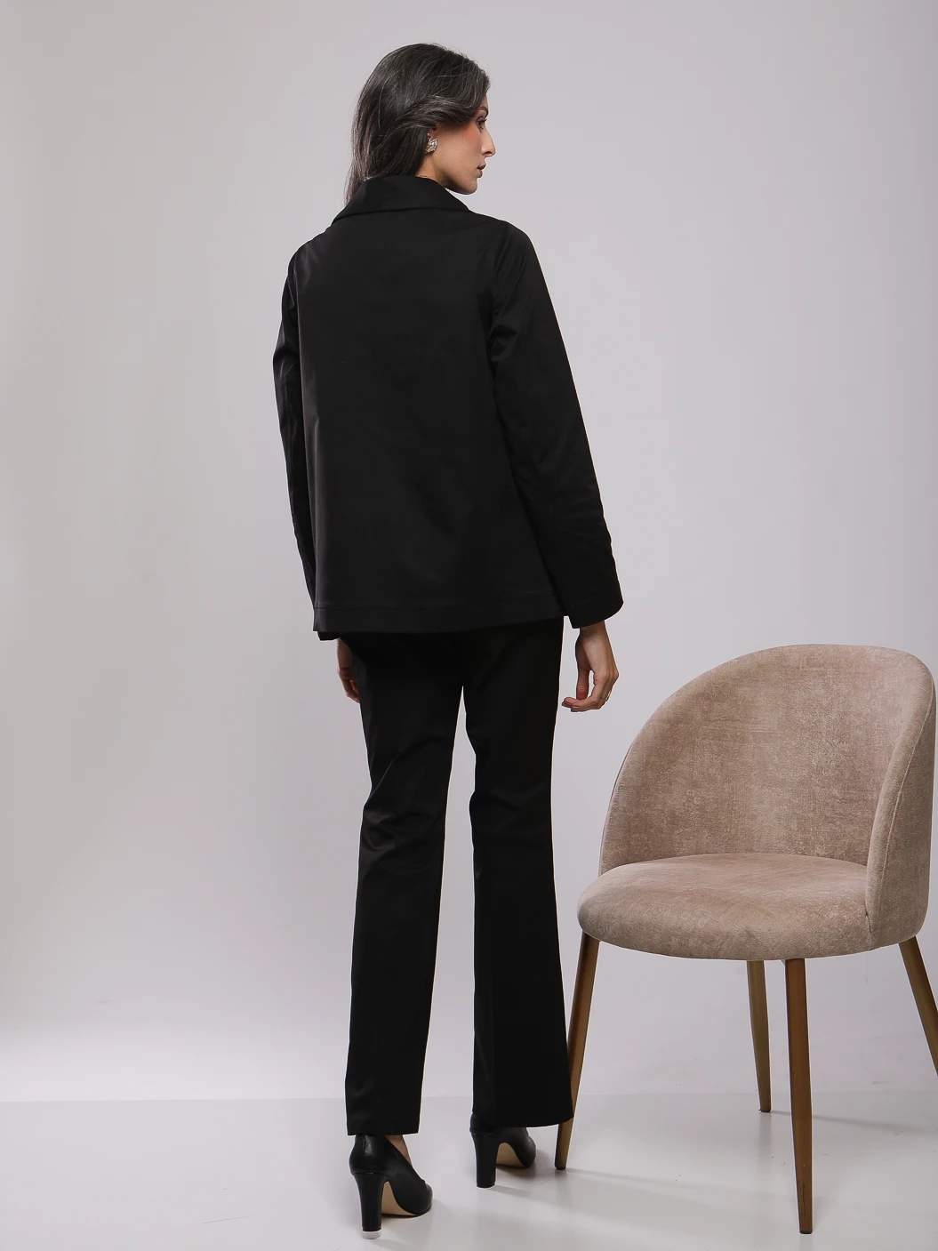 VESTE COL A REVERS LARGE