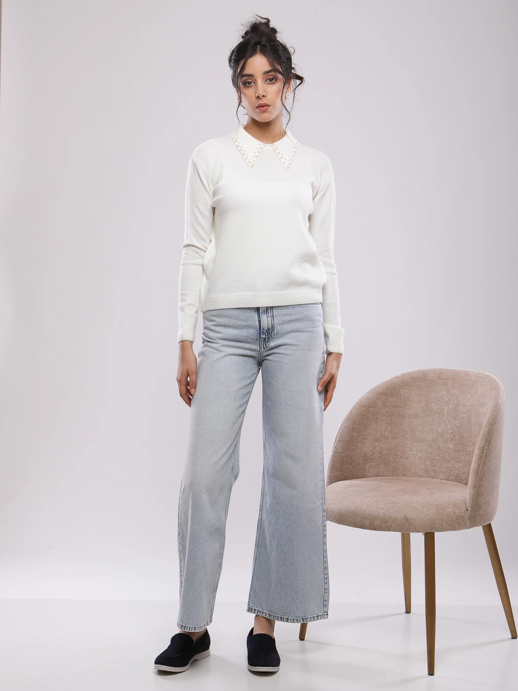 PULL EN MAILLE MANCHES LONGUES