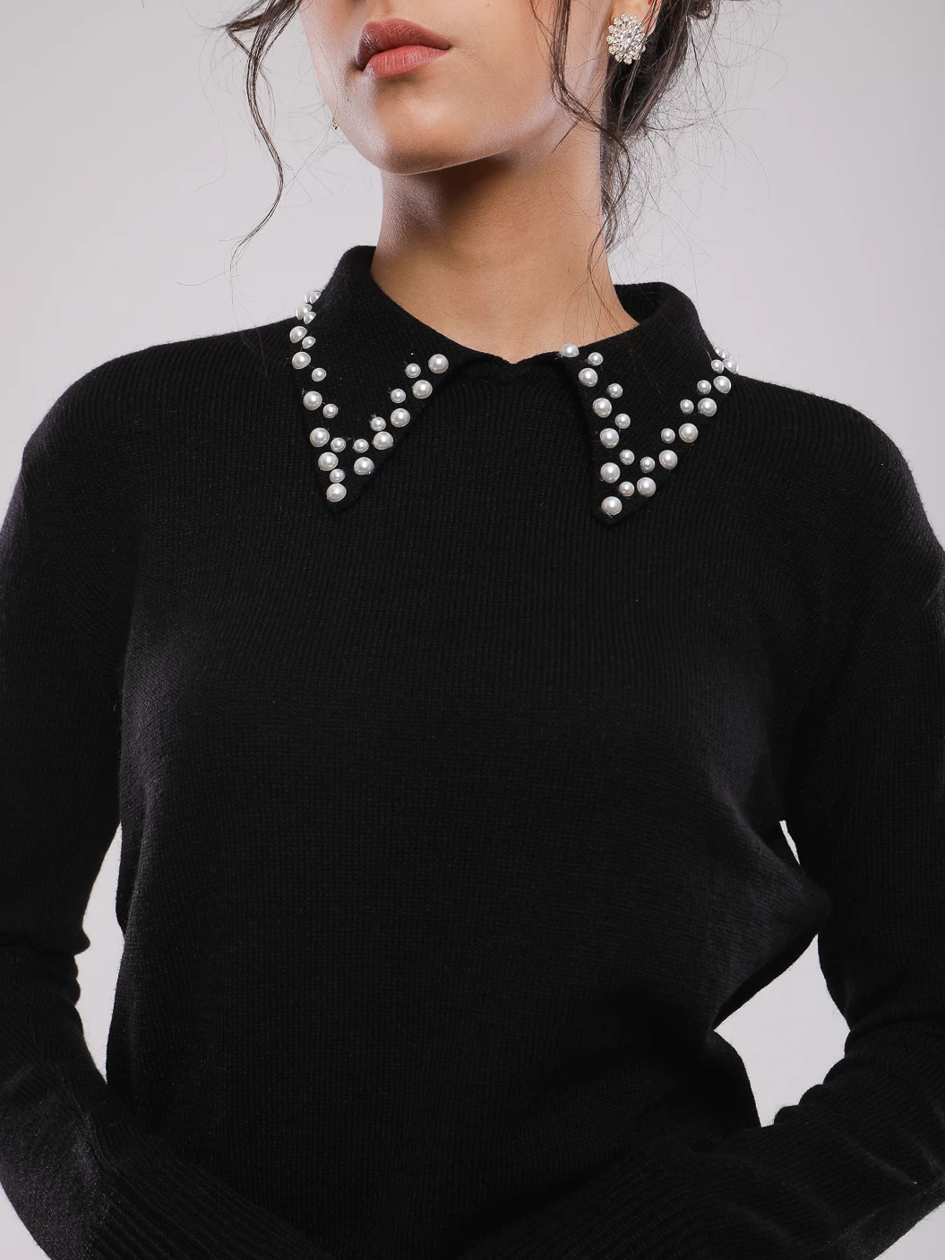 PULL EN MAILLE MANCHES LONGUES