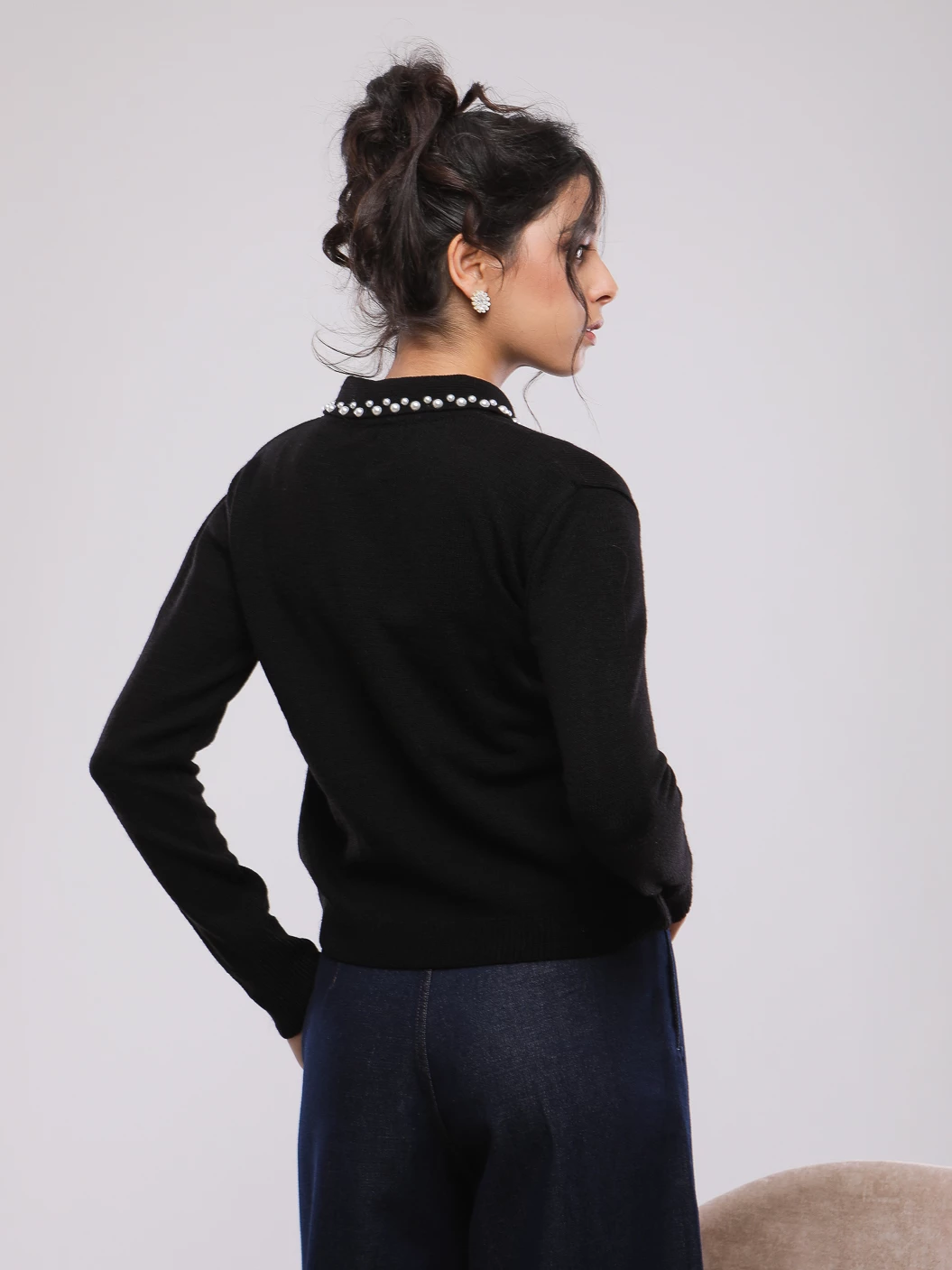 PULL EN MAILLE MANCHES LONGUES