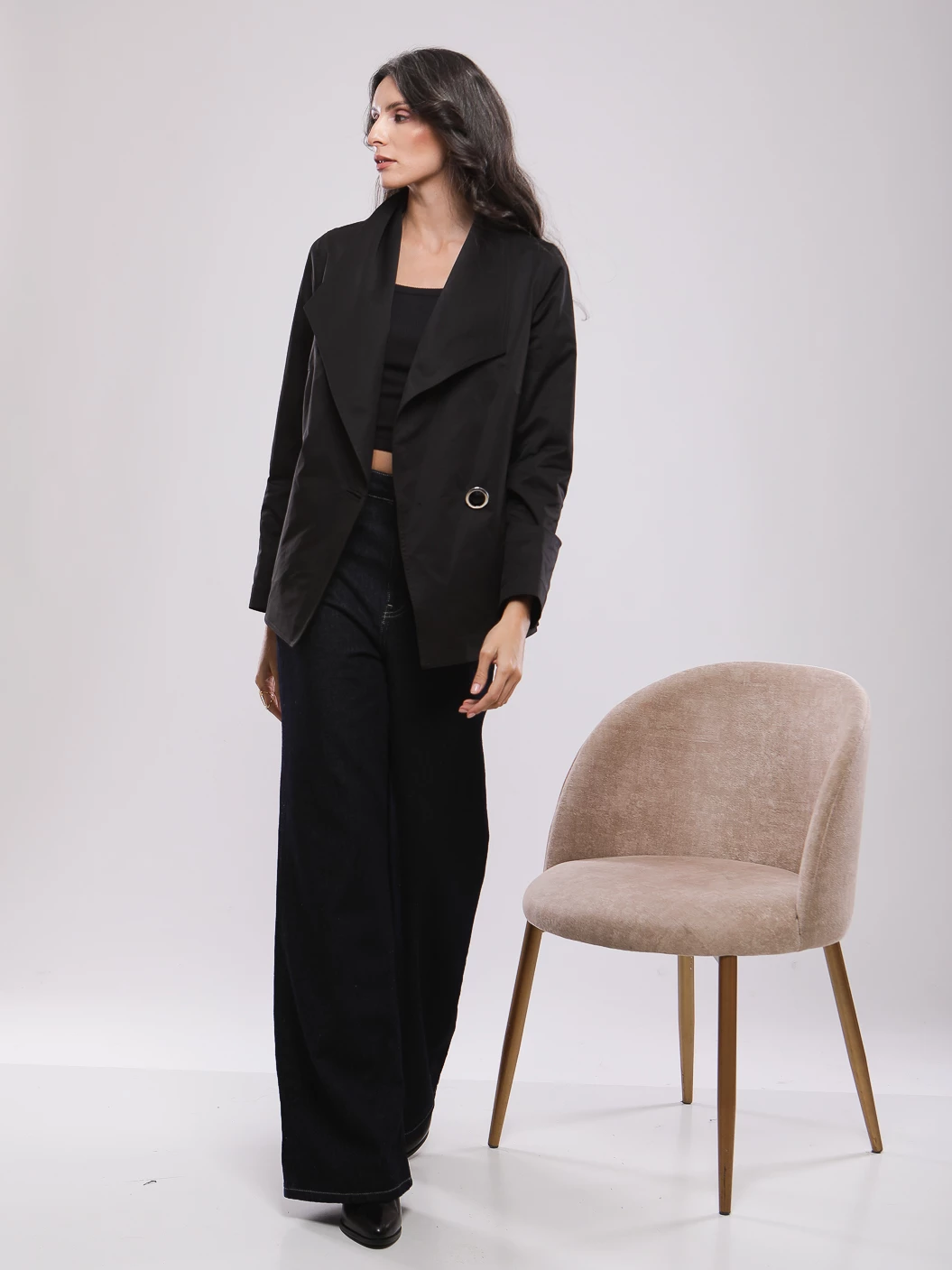 VESTE COL A REVERS LARGE