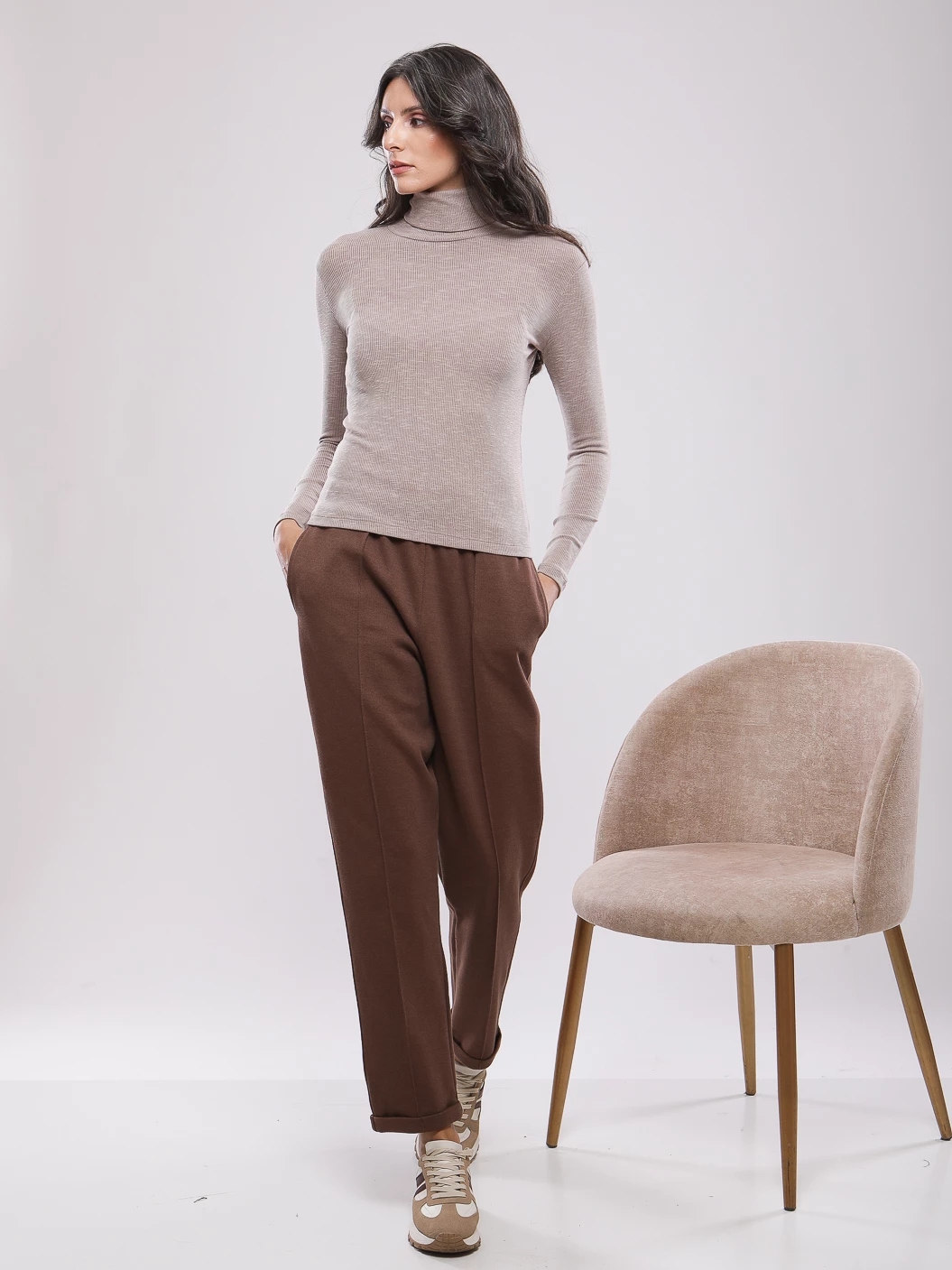 BAS DE JOGGING AVEC NERVURE ET REVERS