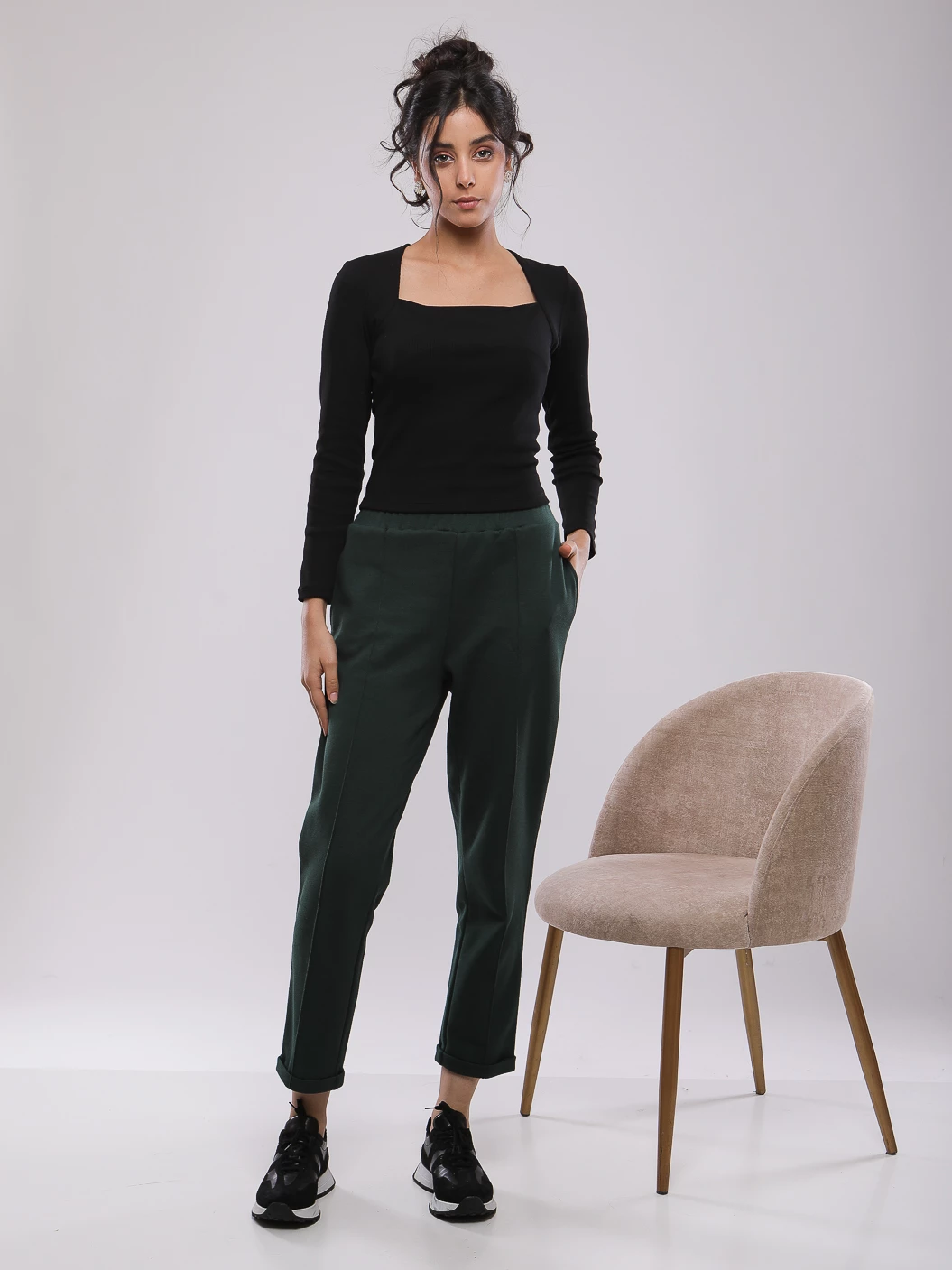 T-SHIRT MANCHES LONGUES COL CARRE FRONCE