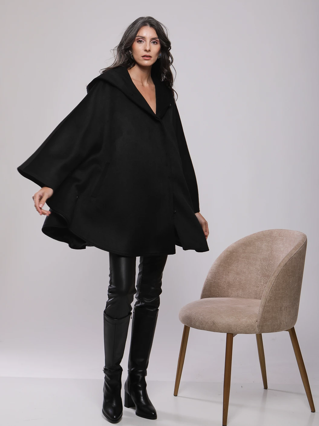 PONCHO A CAPUCHE LONG