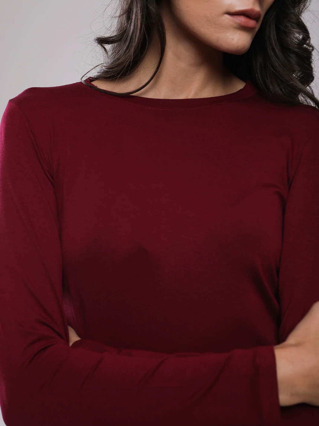 T-SHIRT MANCHES LONGUES ENCOLURE BATEAU