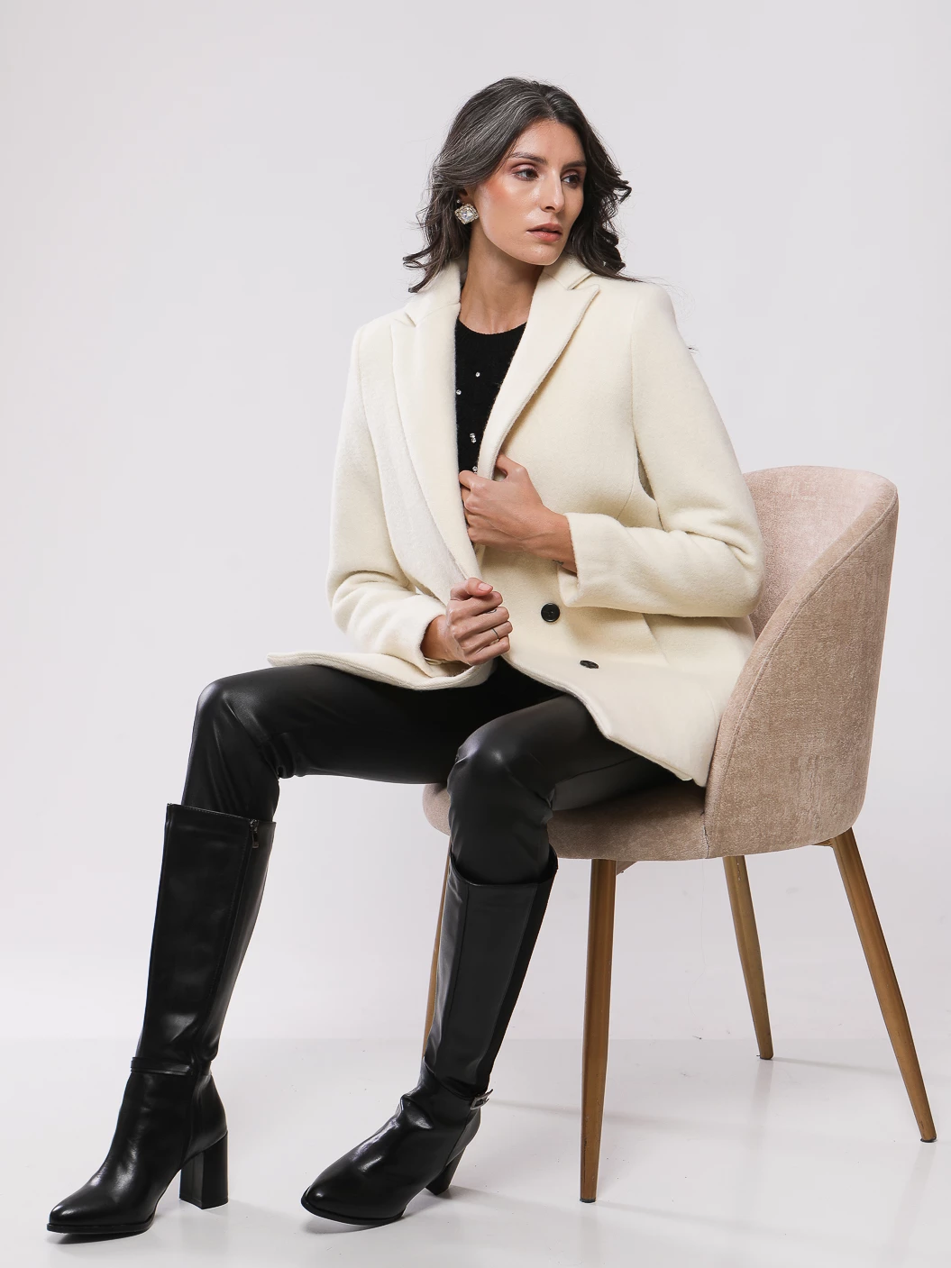 MANTEAU COL À REVERS DOUBLE BOUTONNAGE