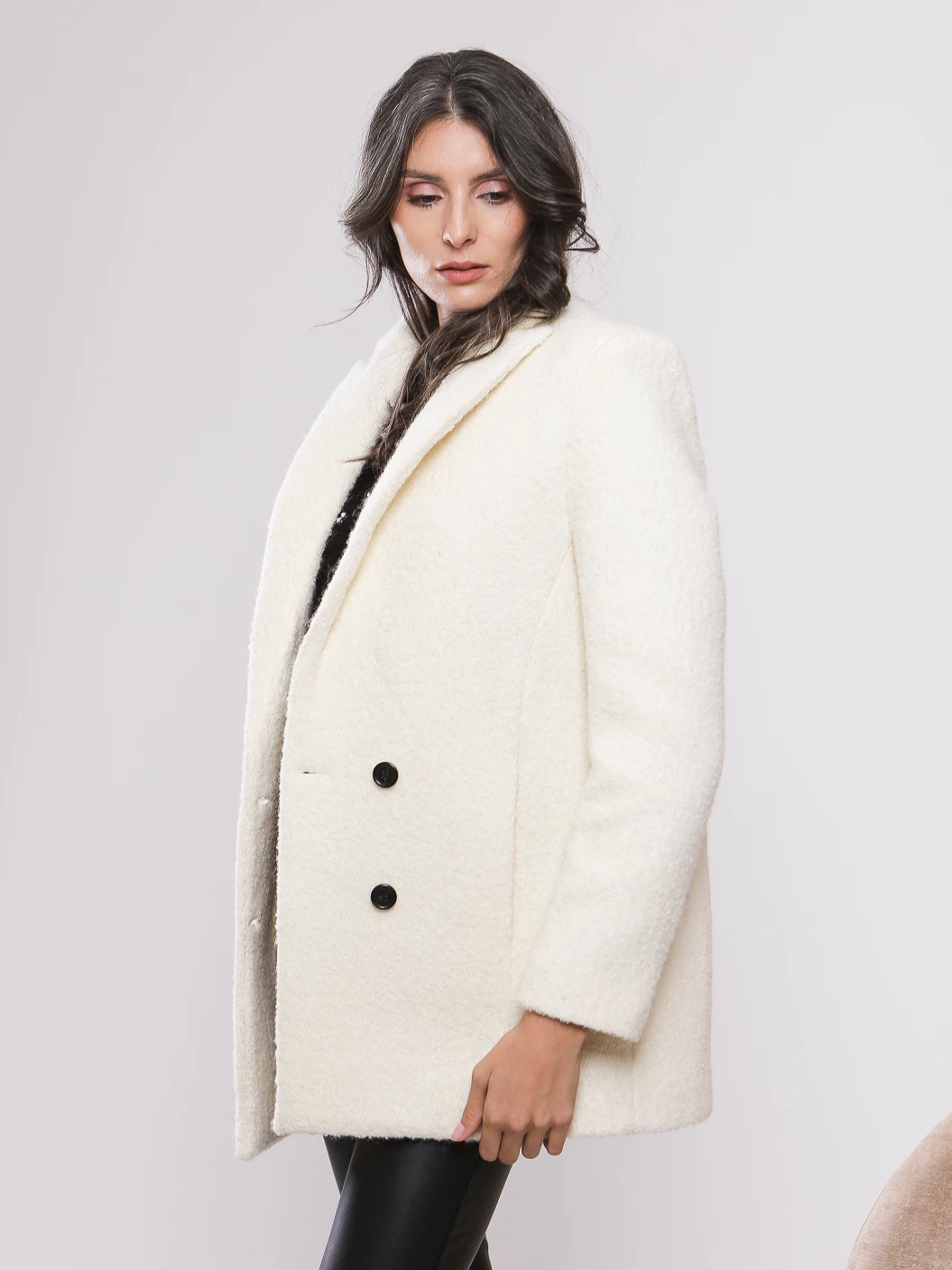 MANTEAU COL À REVERS DOUBLE BOUTONNAGE