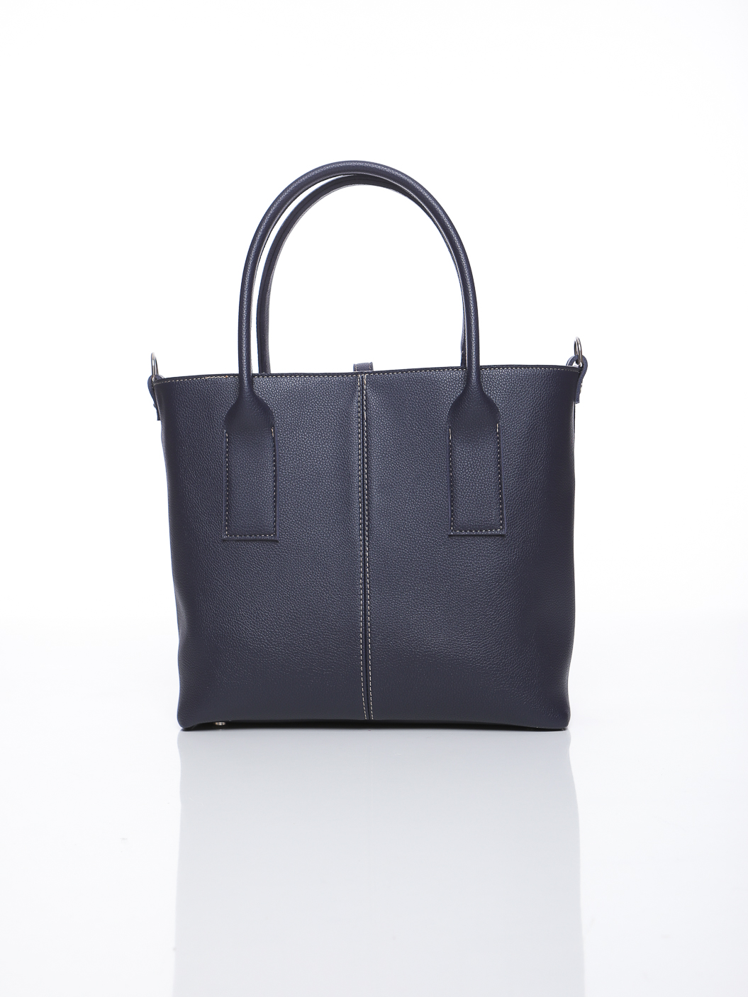 SAC CABAS STRUCTURÉ À COUTURES CONTRASTÉES