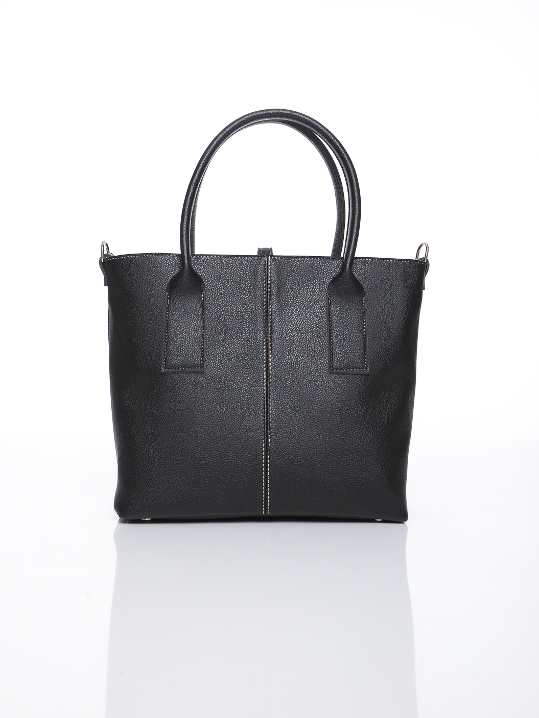 SAC CABAS STRUCTURÉ À COUTURES CONTRASTÉES