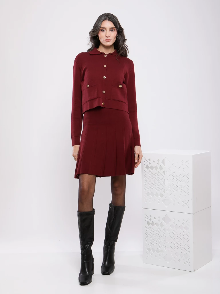 SET EN MAILLE JUPE COURTE