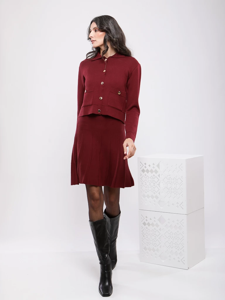 SET EN MAILLE JUPE COURTE