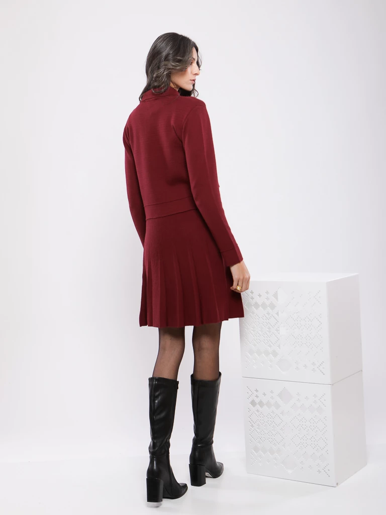 SET EN MAILLE JUPE COURTE