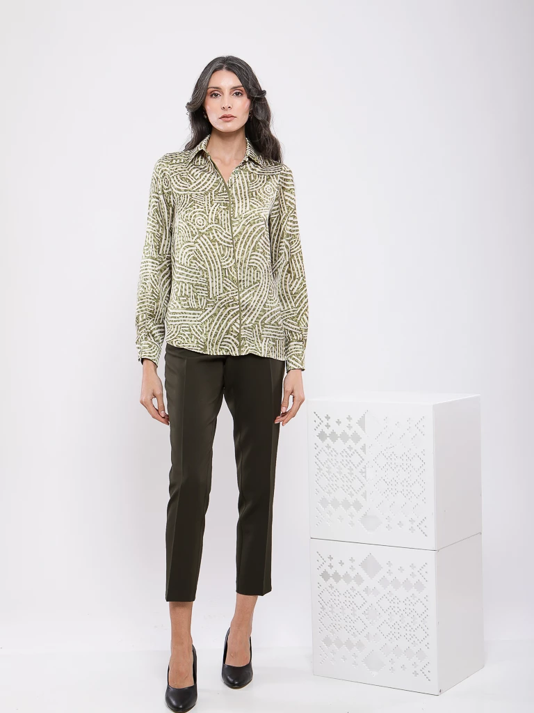 CHEMISE MANCHES LONGUES À IMPRIMÉ GRAPHIQUE