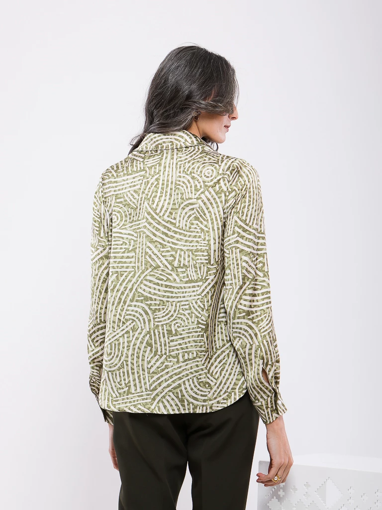 CHEMISE MANCHES LONGUES À IMPRIMÉ GRAPHIQUE