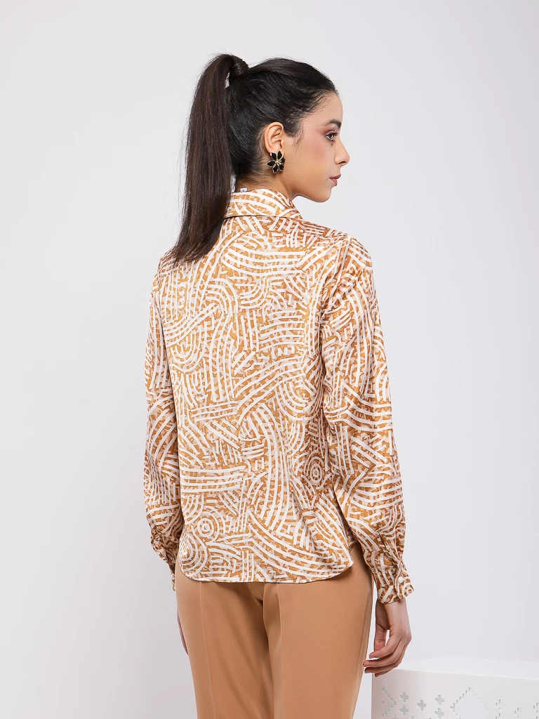 CHEMISE MANCHES LONGUES À IMPRIMÉ GRAPHIQUE