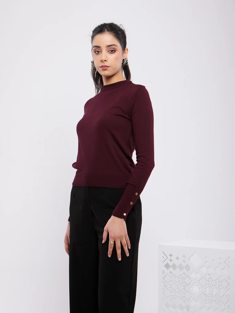 PULL RAS DU COU MANCHES LONGUES