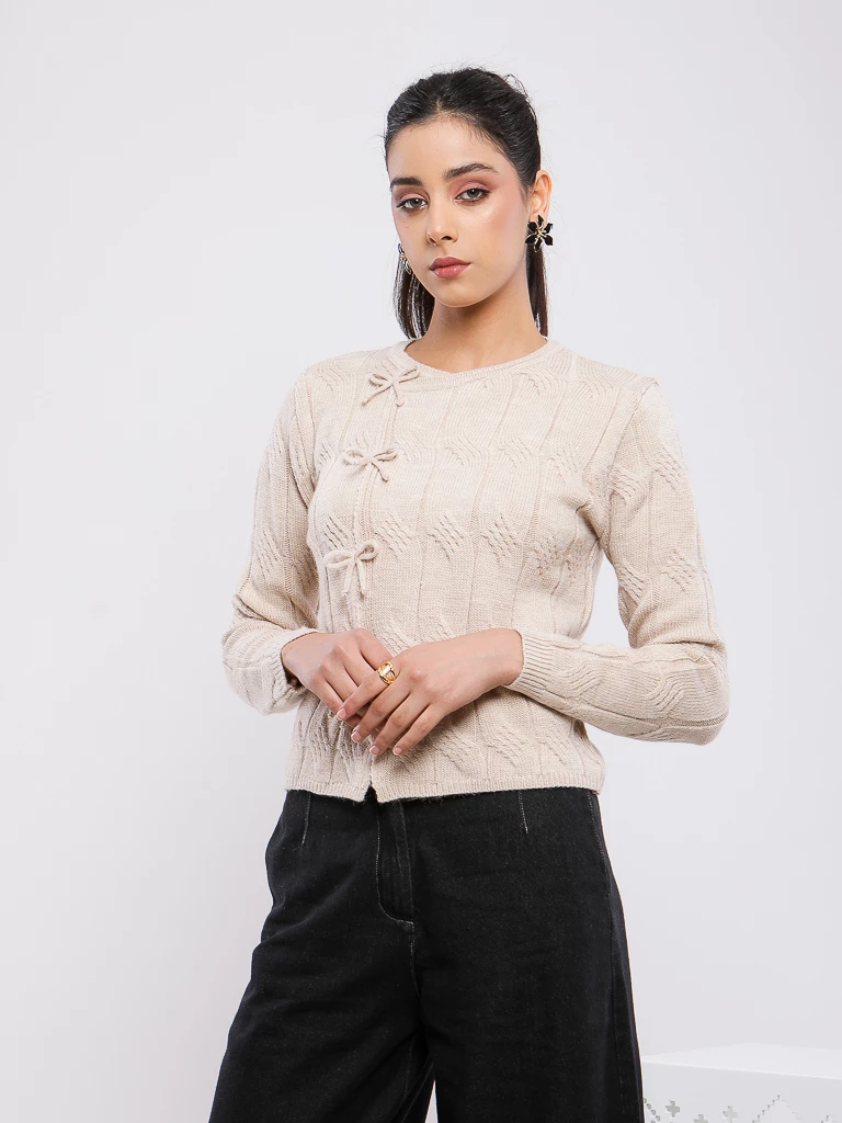 PULL EN MAILLE MANCHES LONGUES