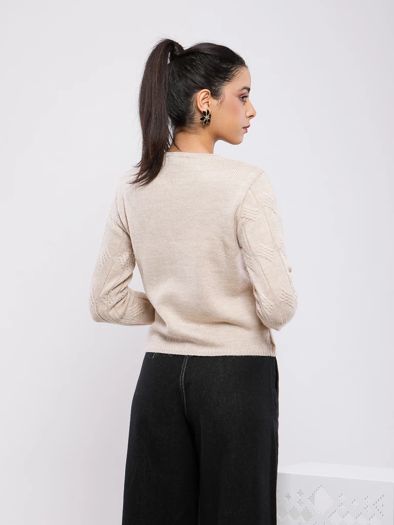PULL EN MAILLE MANCHES LONGUES