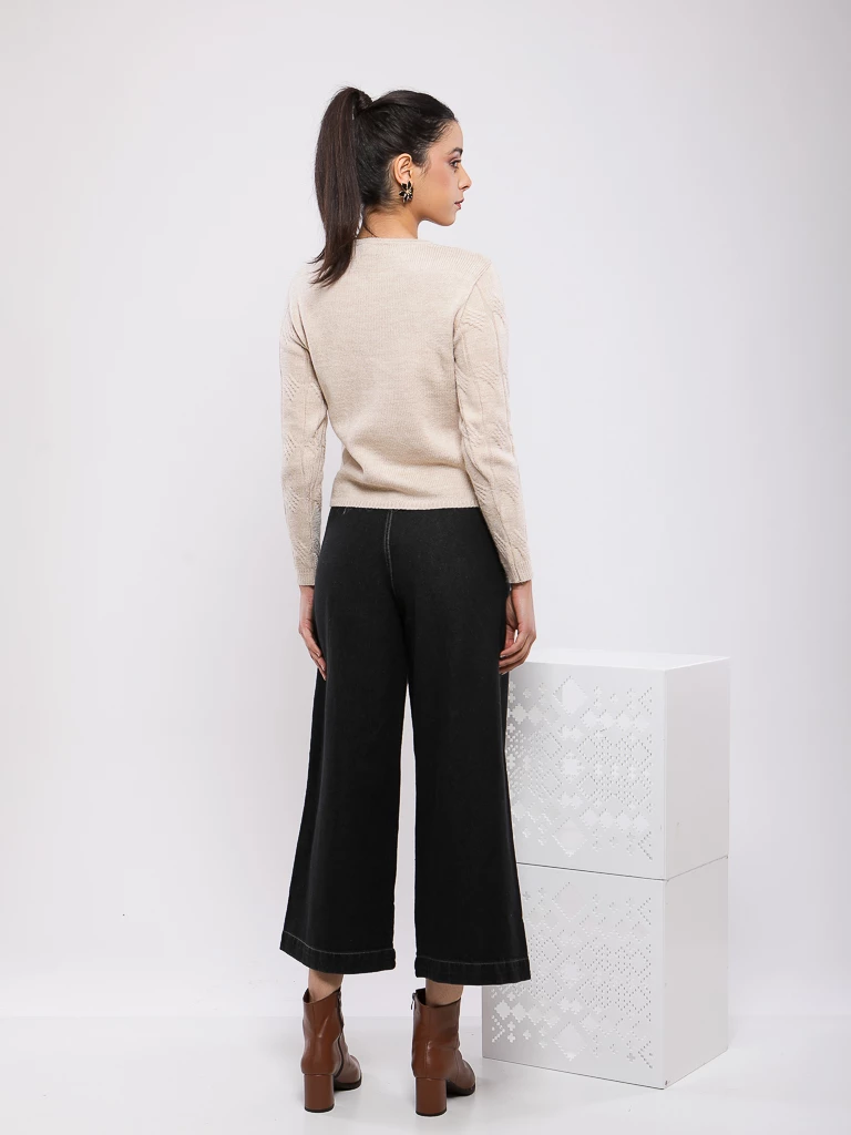 PULL EN MAILLE MANCHES LONGUES