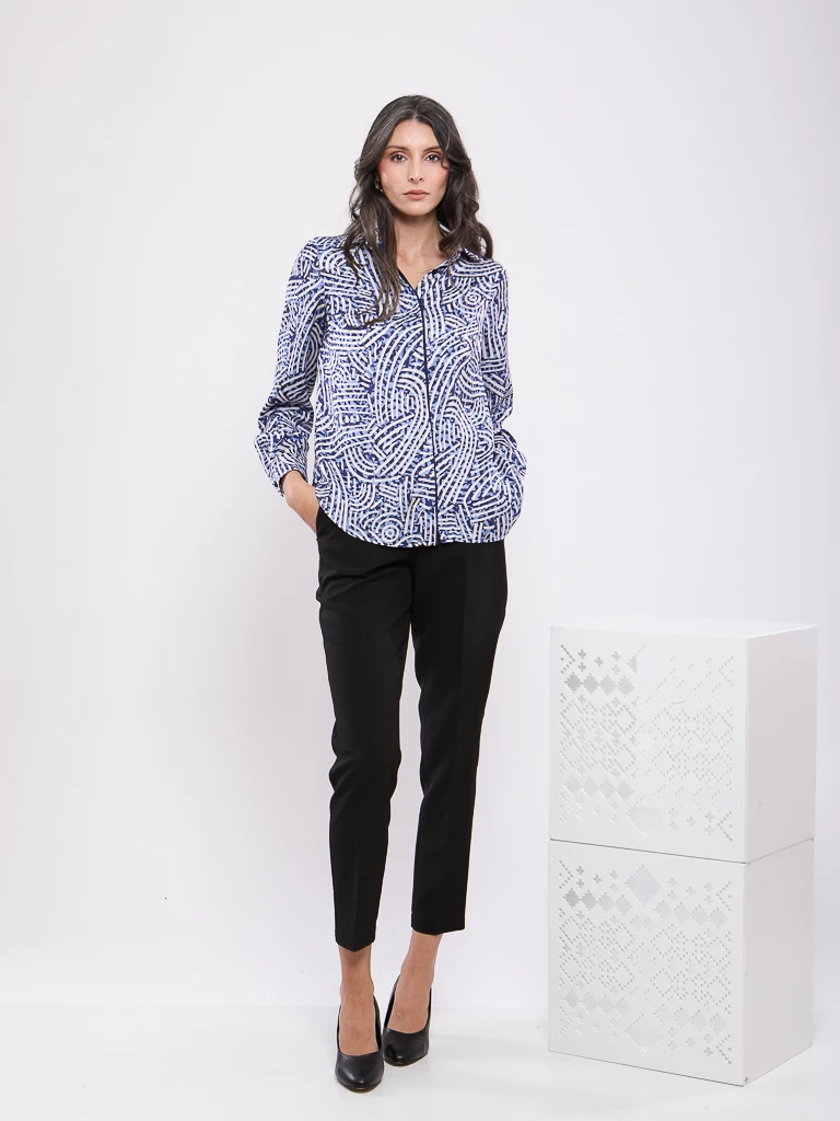 CHEMISE MANCHES LONGUES À IMPRIMÉ GRAPHIQUE