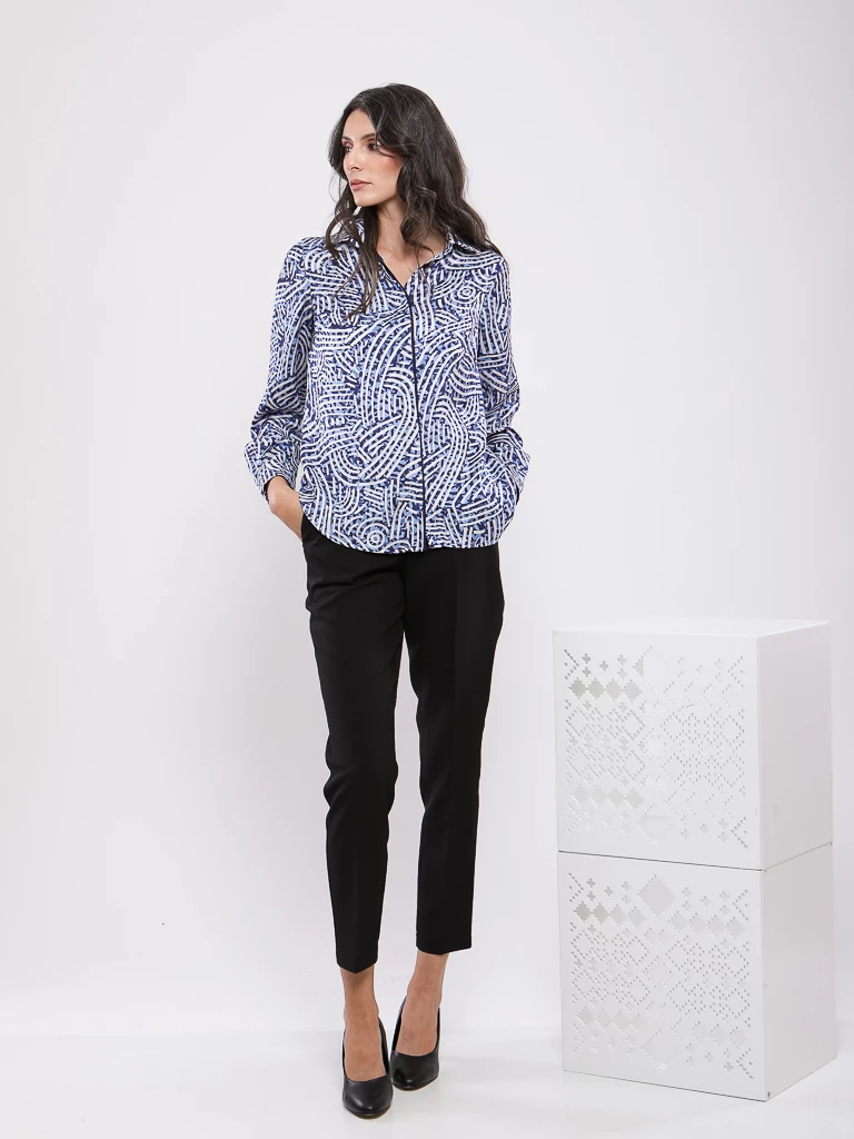 PANTALON EVASE A TAILLE HAUTE