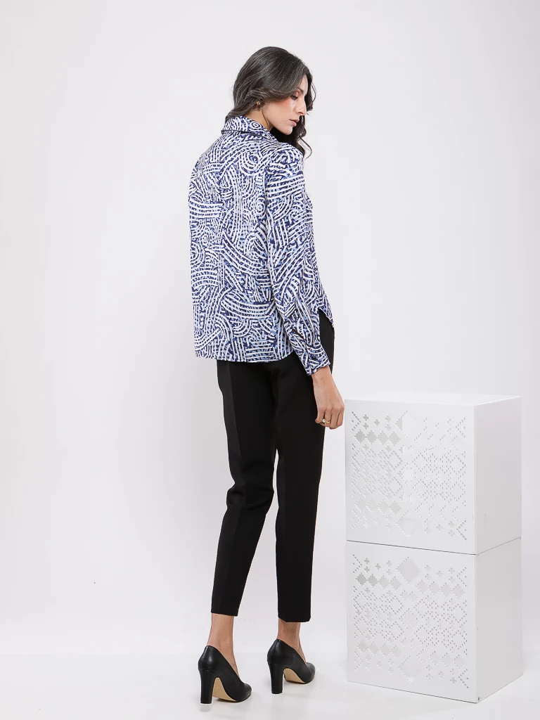 CHEMISE MANCHES LONGUES À IMPRIMÉ GRAPHIQUE