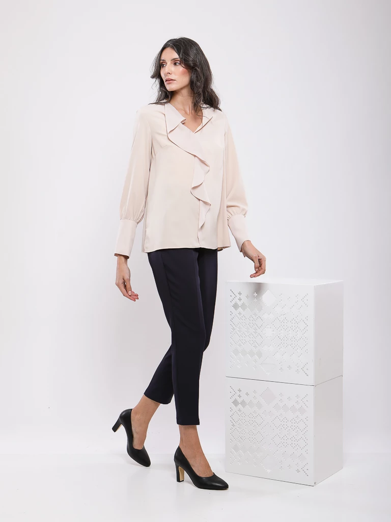 PANTALON EVASE A TAILLE HAUTE