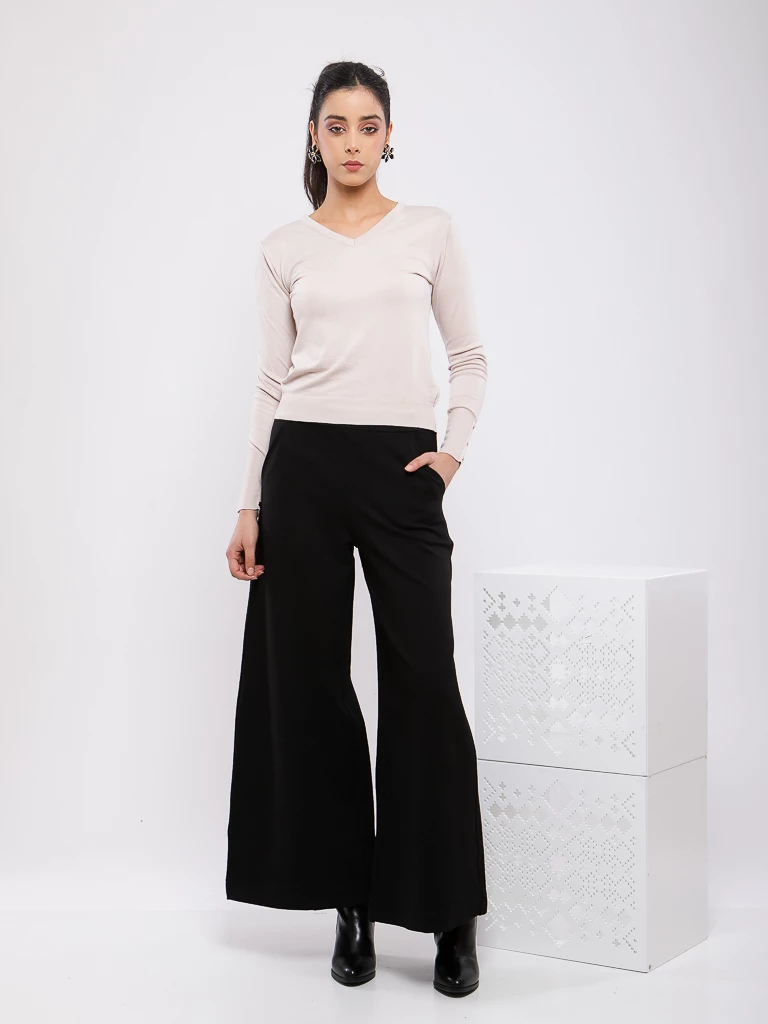 PANTALON LARGE TAILLE ELASTIQUE