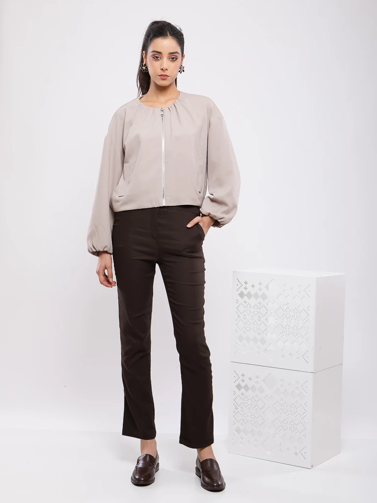 PANTALON DROIT TAILLE ELASTIQUE