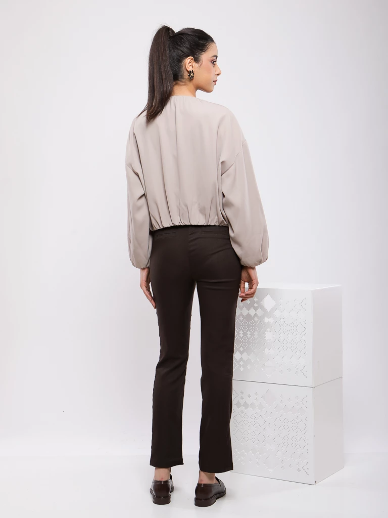 PANTALON DROIT TAILLE ELASTIQUE