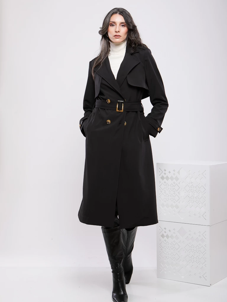 TRENCH-COAT LONG CEINTURÉ