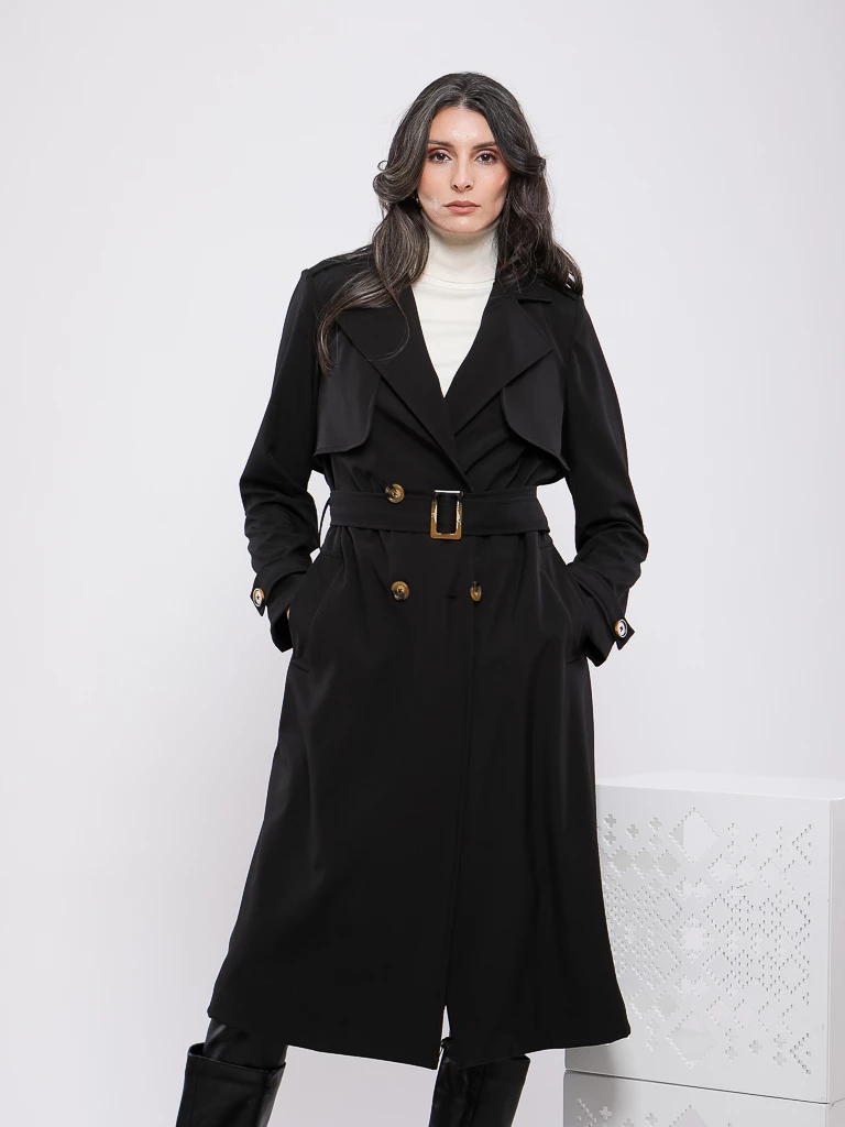 TRENCH-COAT LONG CEINTURÉ