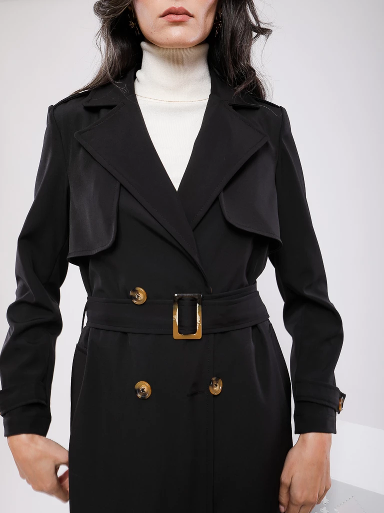 TRENCH-COAT LONG CEINTURÉ