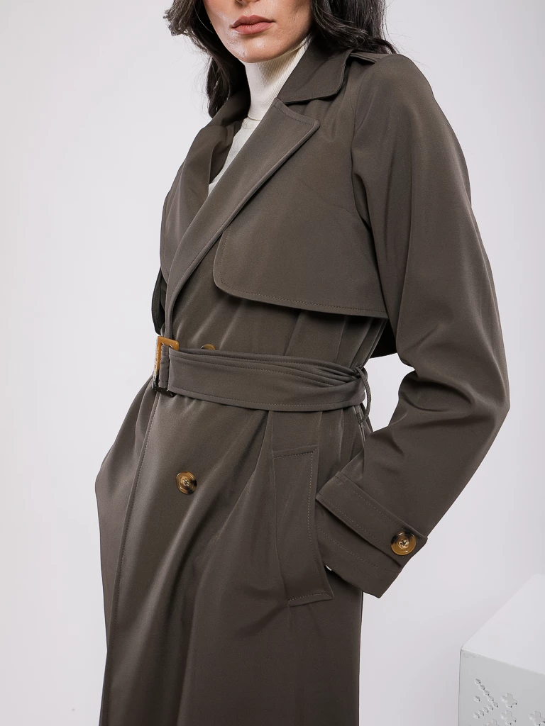 TRENCH-COAT LONG CEINTURÉ