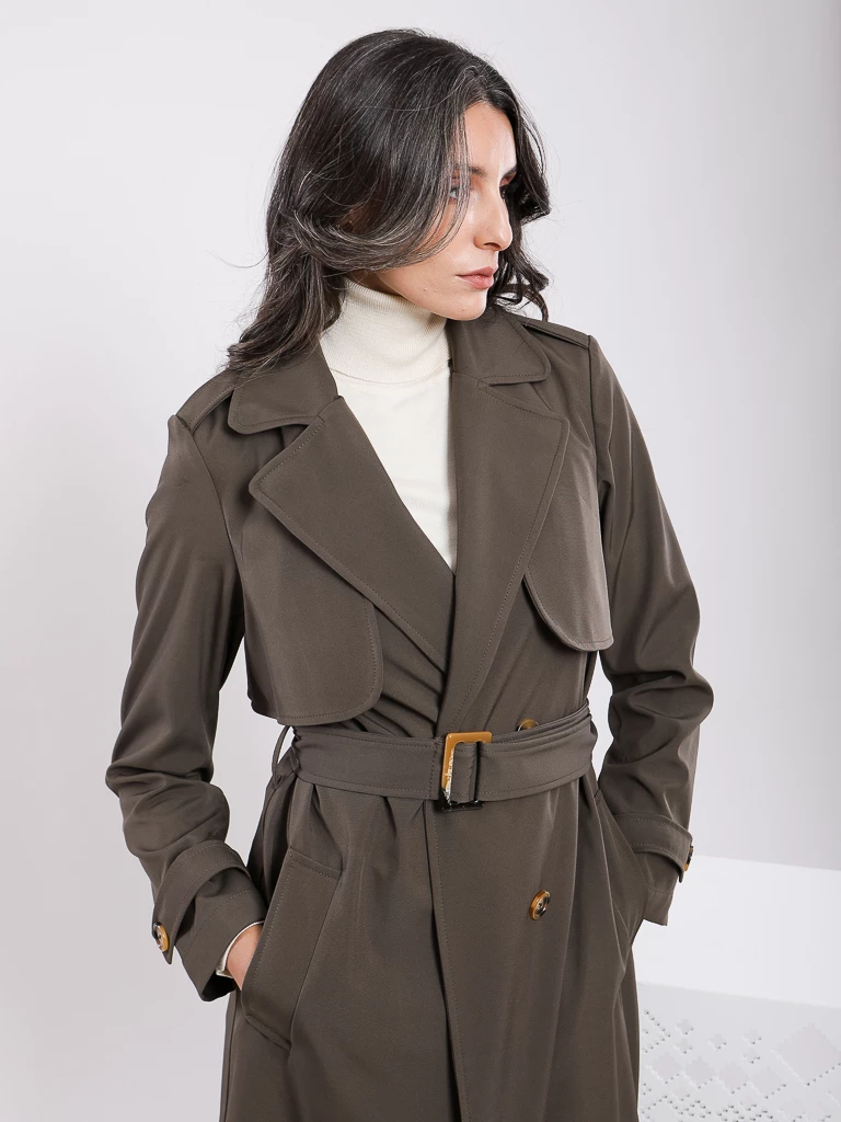 TRENCH-COAT LONG CEINTURÉ