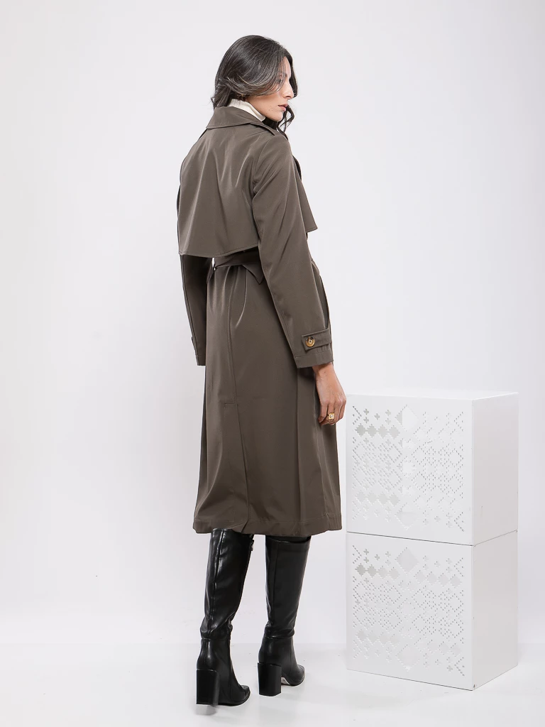 TRENCH-COAT LONG CEINTURÉ
